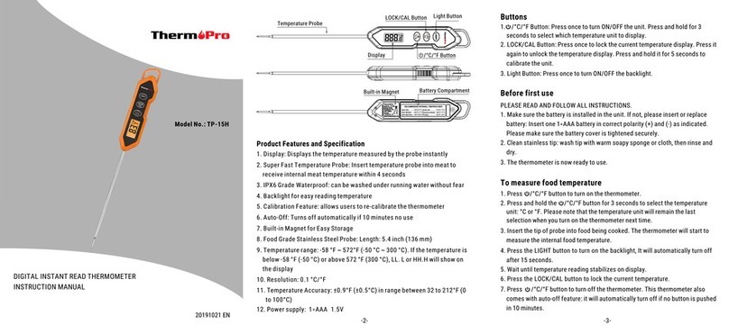 THERM PRO TP-15H instruction manual