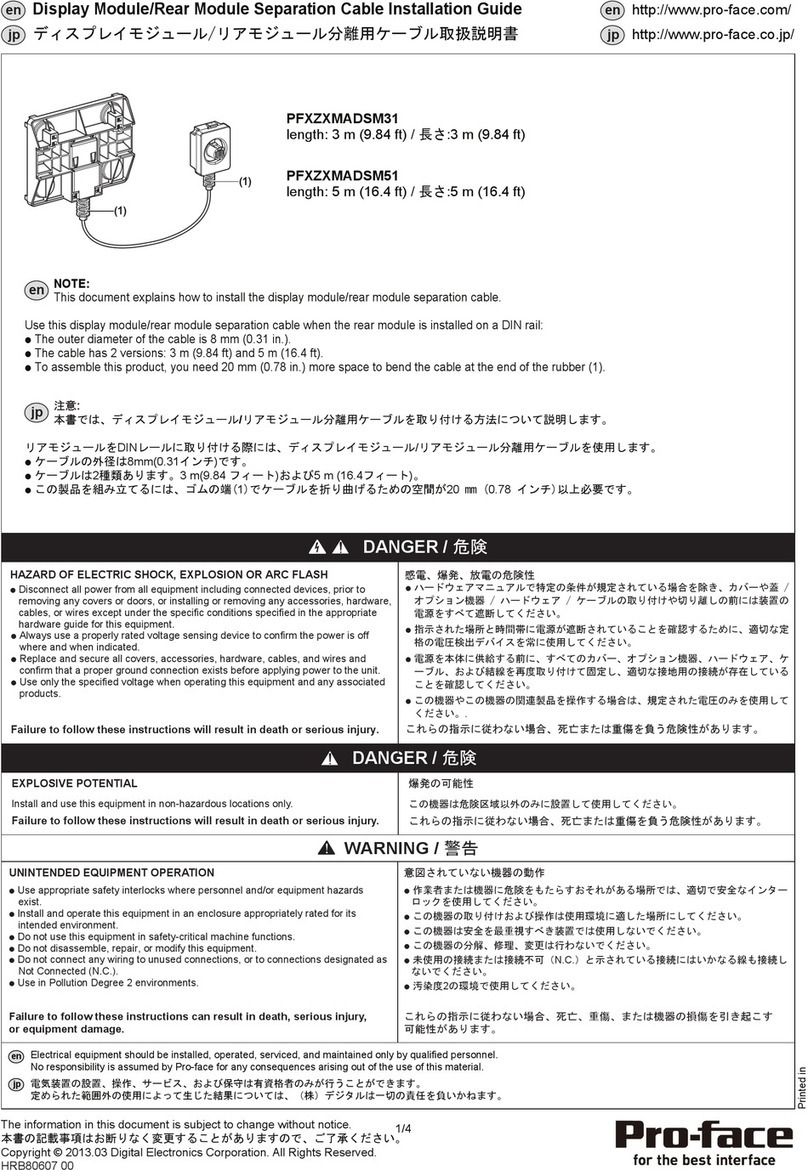 Pro-face PFXZXMADSM31 User manual
