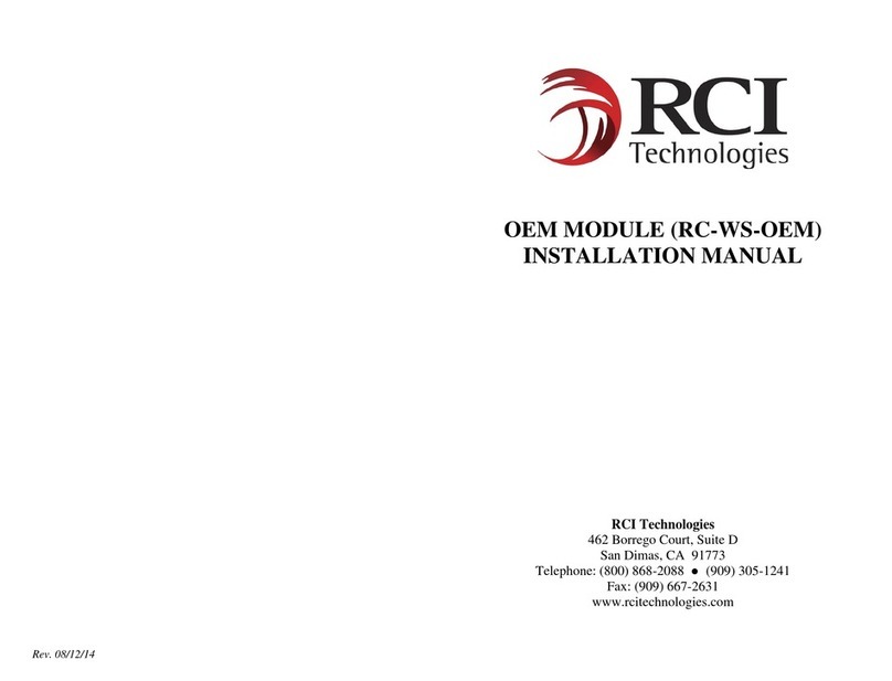 RCI RC-WS-OEM installation manual