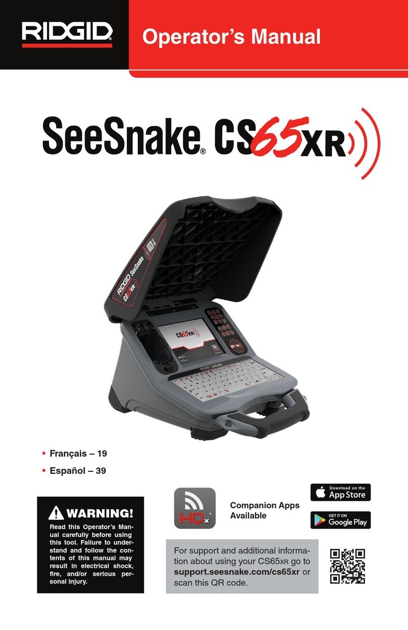 RIDGID SeeSnake CS65-XR Operator's manual