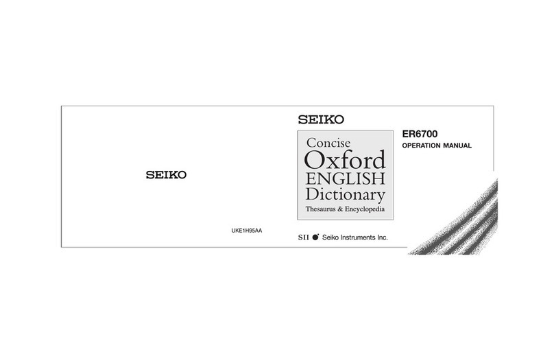 Seiko ER6700 Operation manual