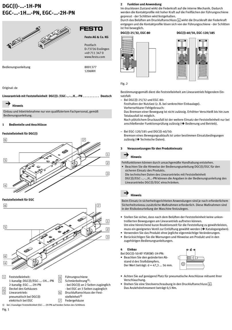 Festo DGC 1H-PN Series operating instructions
