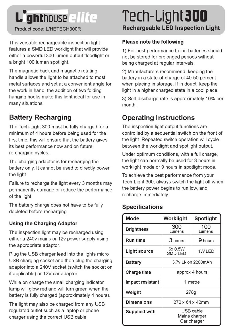 Lighthouse elite Tech-Light300 User manual
