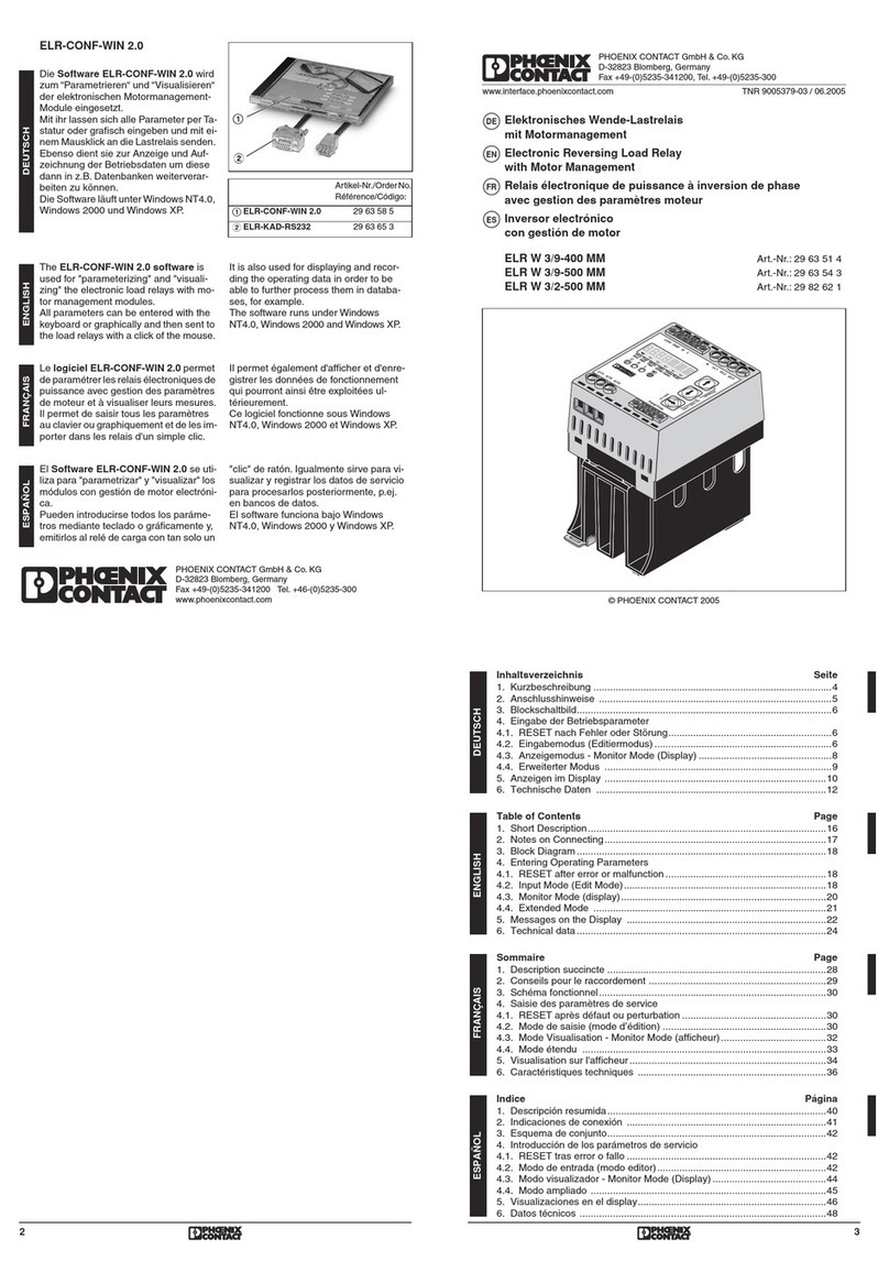 Phoenix Contact ELR W 3/2-500 MM User manual