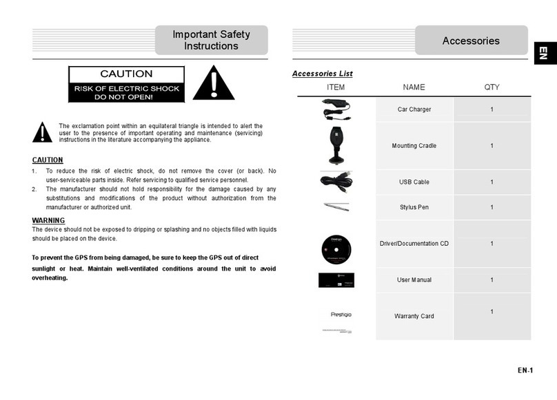 Prestigio GeoVision 5055 iGO quick start guide