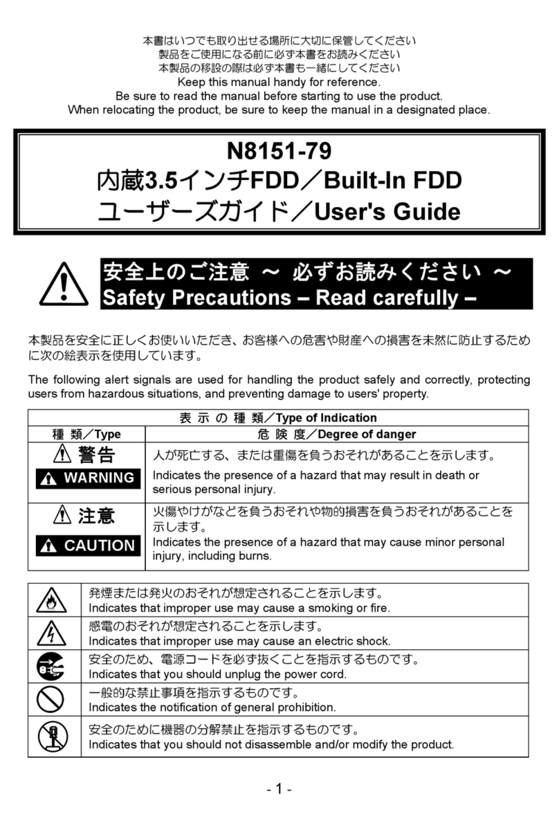 NEC 8151-79 Built-In FDD user guide