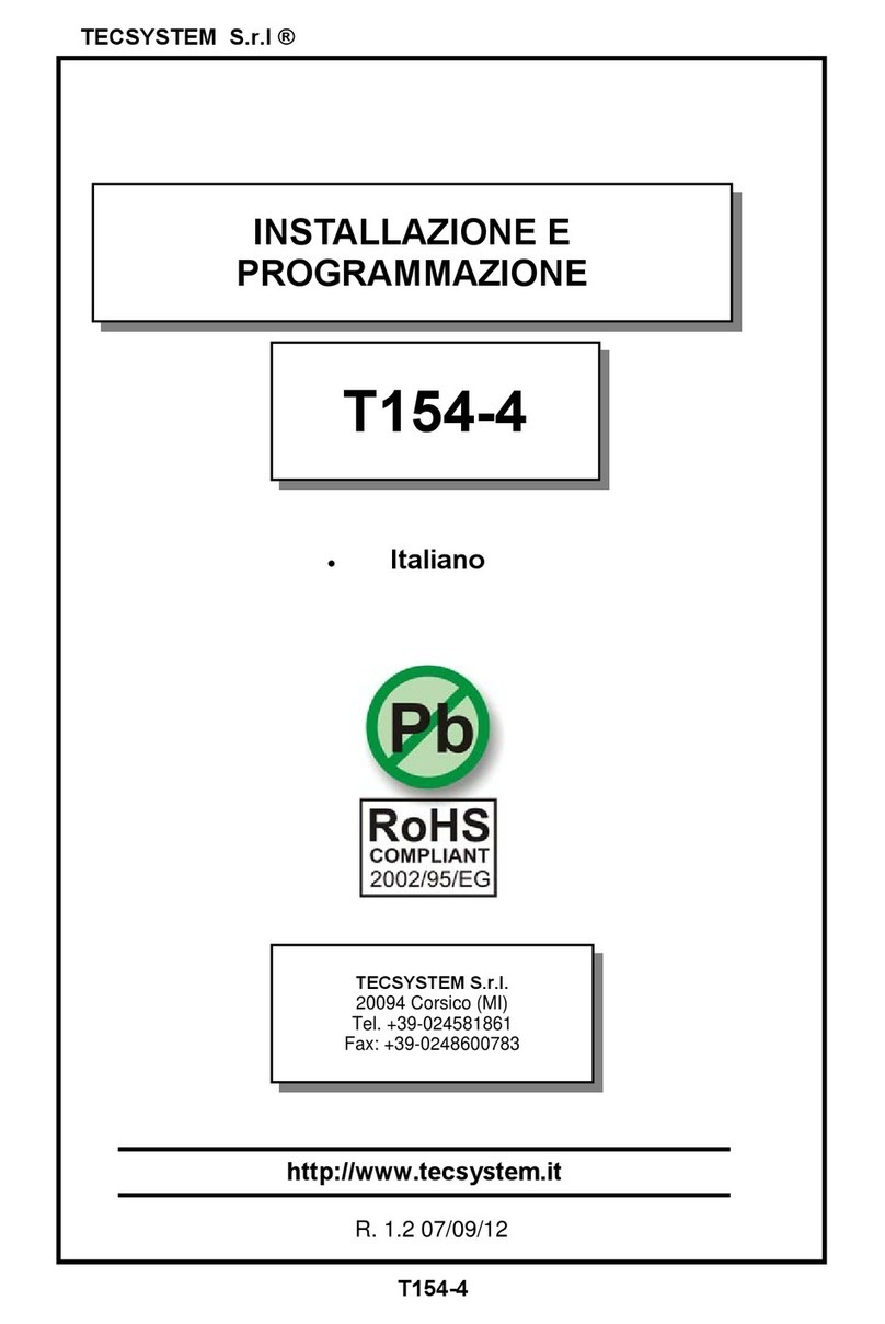 TECSYSTEM T154-4 Setup and Programming