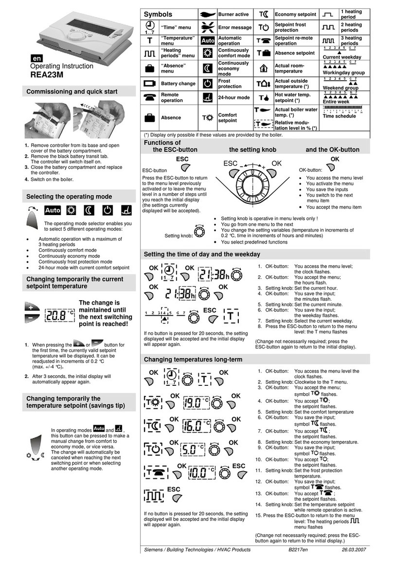Siemens REA23M User manual