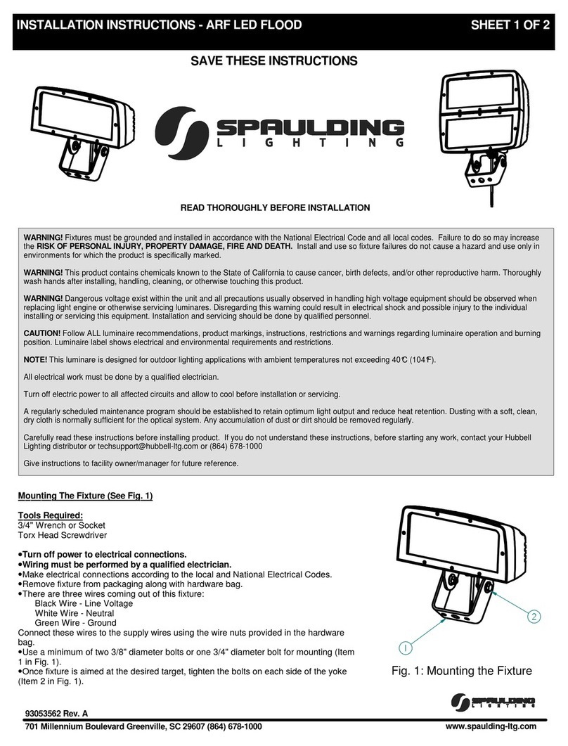 Spaulding Lighting ARF Series User manual