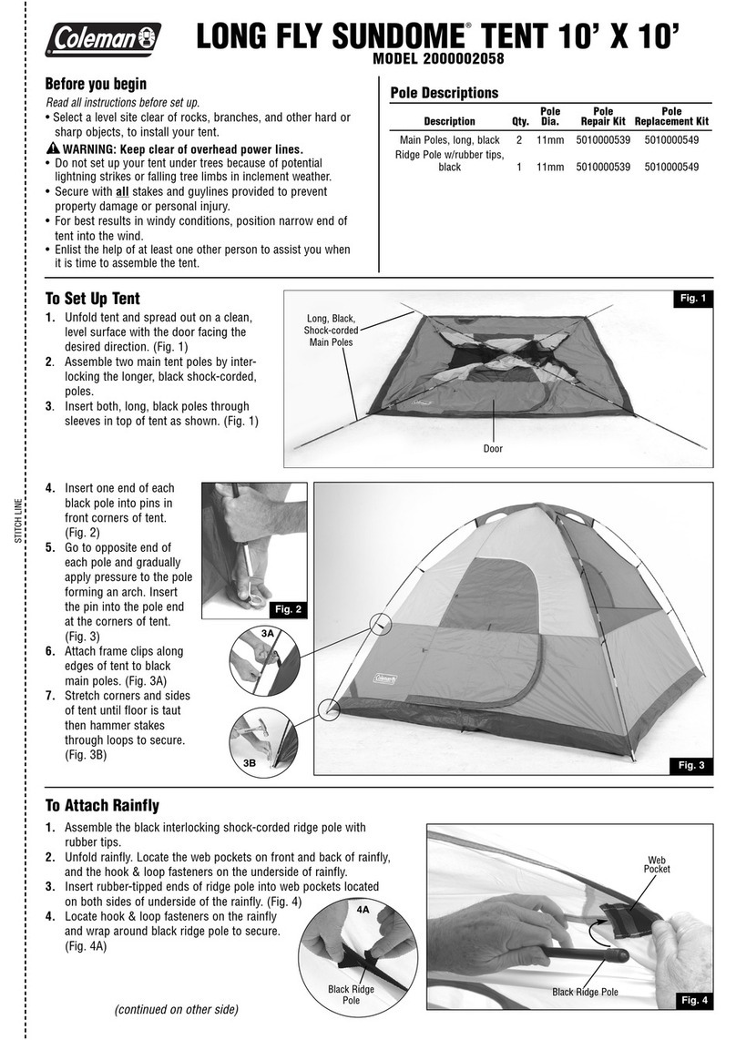 Coleman SUNDOME 2000002058 User manual