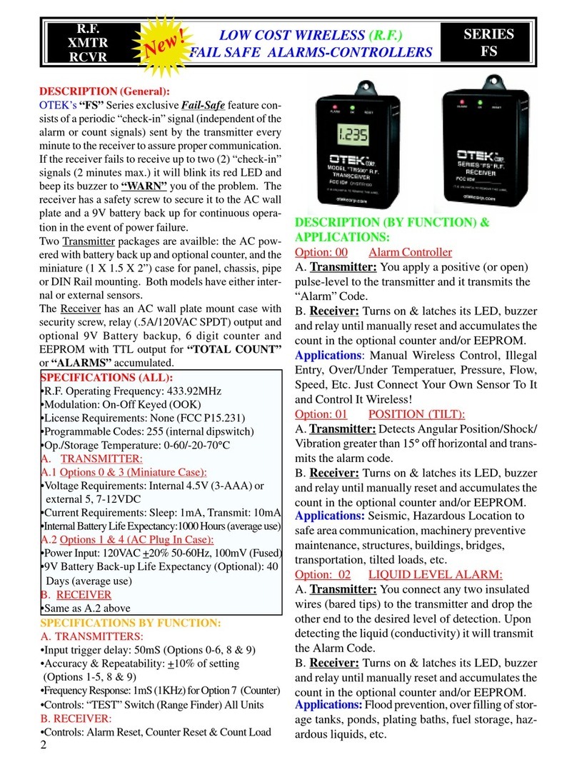 OTEK FS Series quick start guide