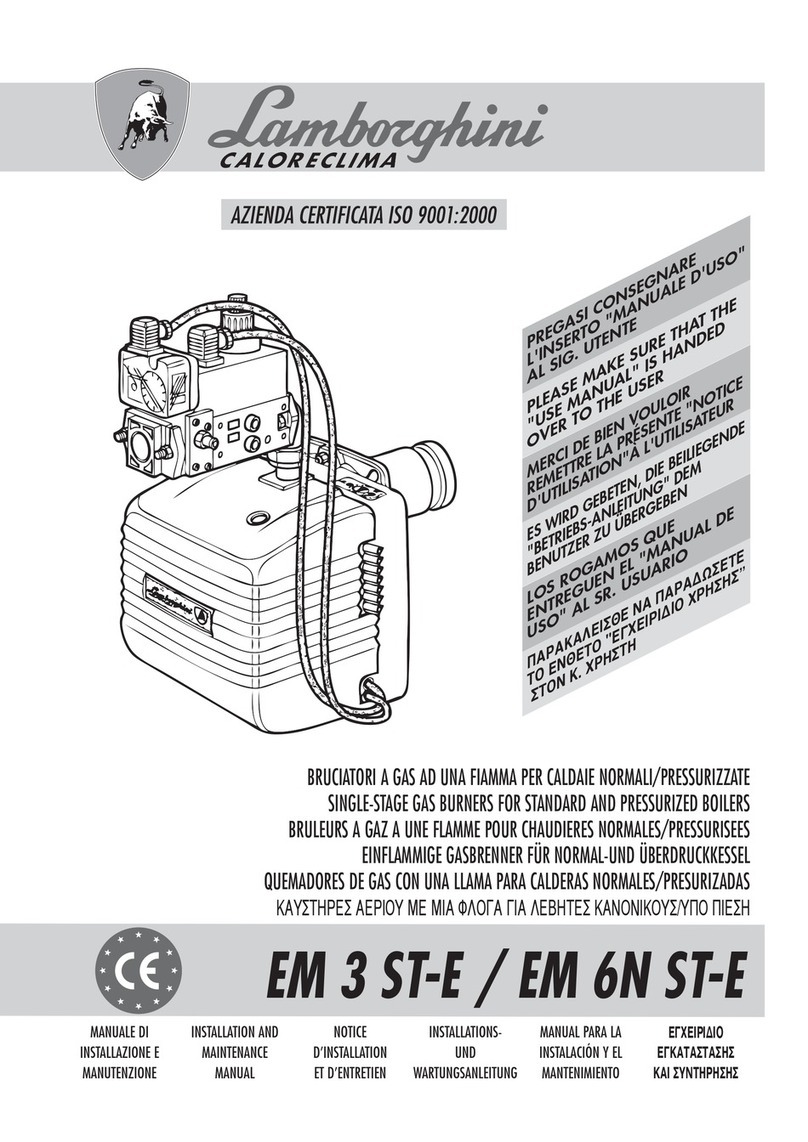 Lamborghini Caloreclima EM 3 ST-E Installation and maintenance manual