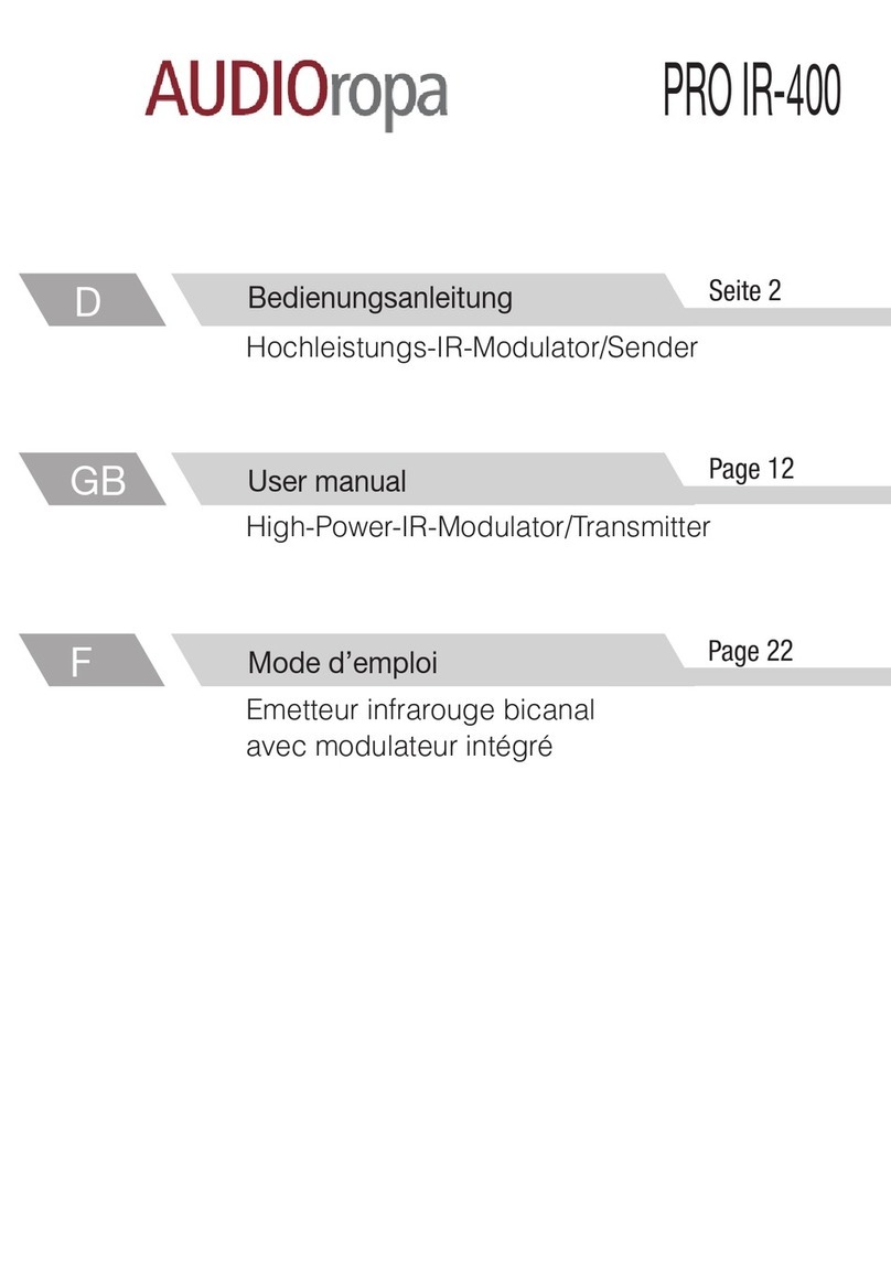 AUDIOropa PRO IR-400 user manual