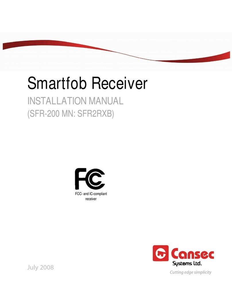 Cansec SmartFob SFR-200 User manual