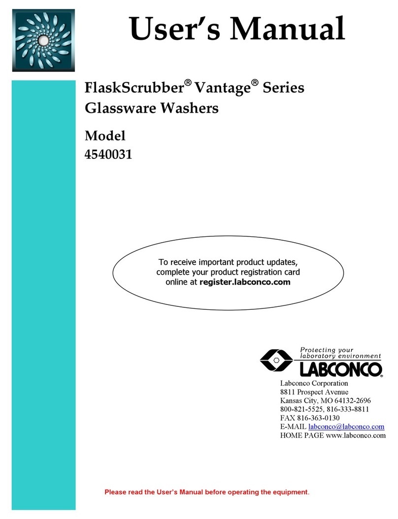 Labconco FlaskScrubber Vantage Series User manual