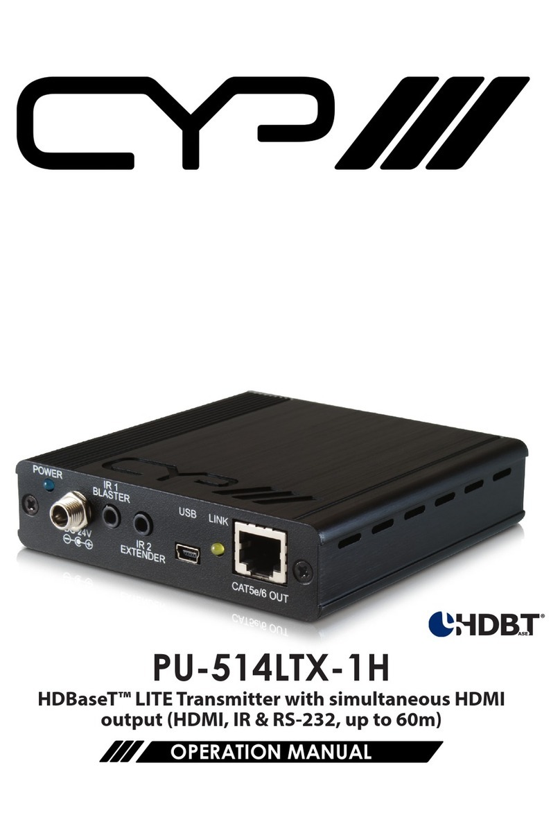 CYP PU-514LTX-1H User manual CYP PU-514LTX-1H User manual