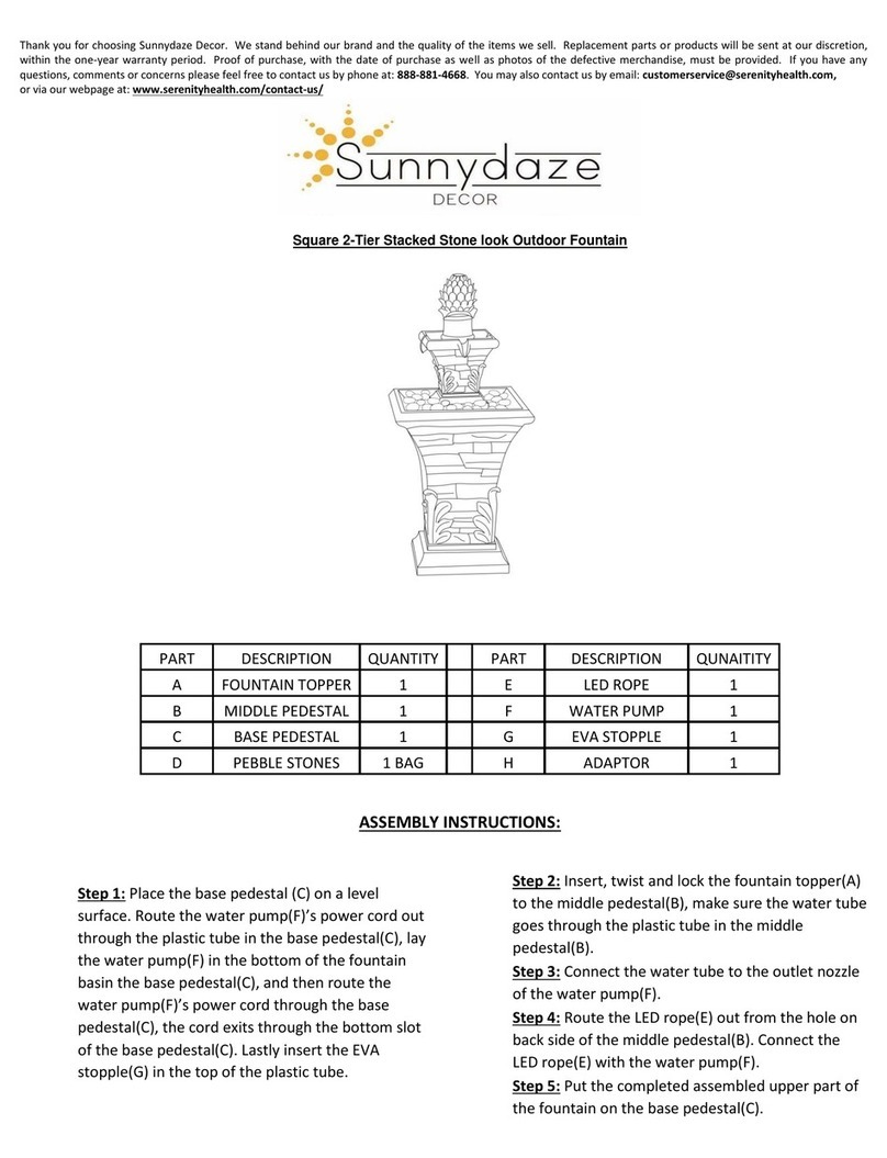Sunnydaze Decor Square 2-Tier Assembly instructions