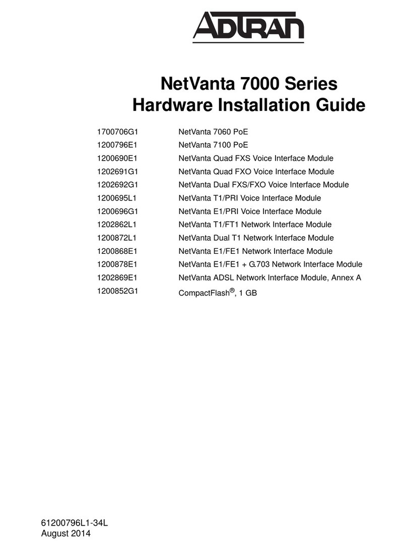 ADTRAN NetVanta 7000 Series Hardware installation guide
