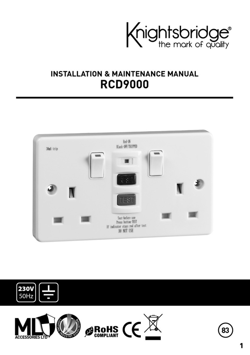 Knightsbridge RCD9000 Installation & maintenance manual