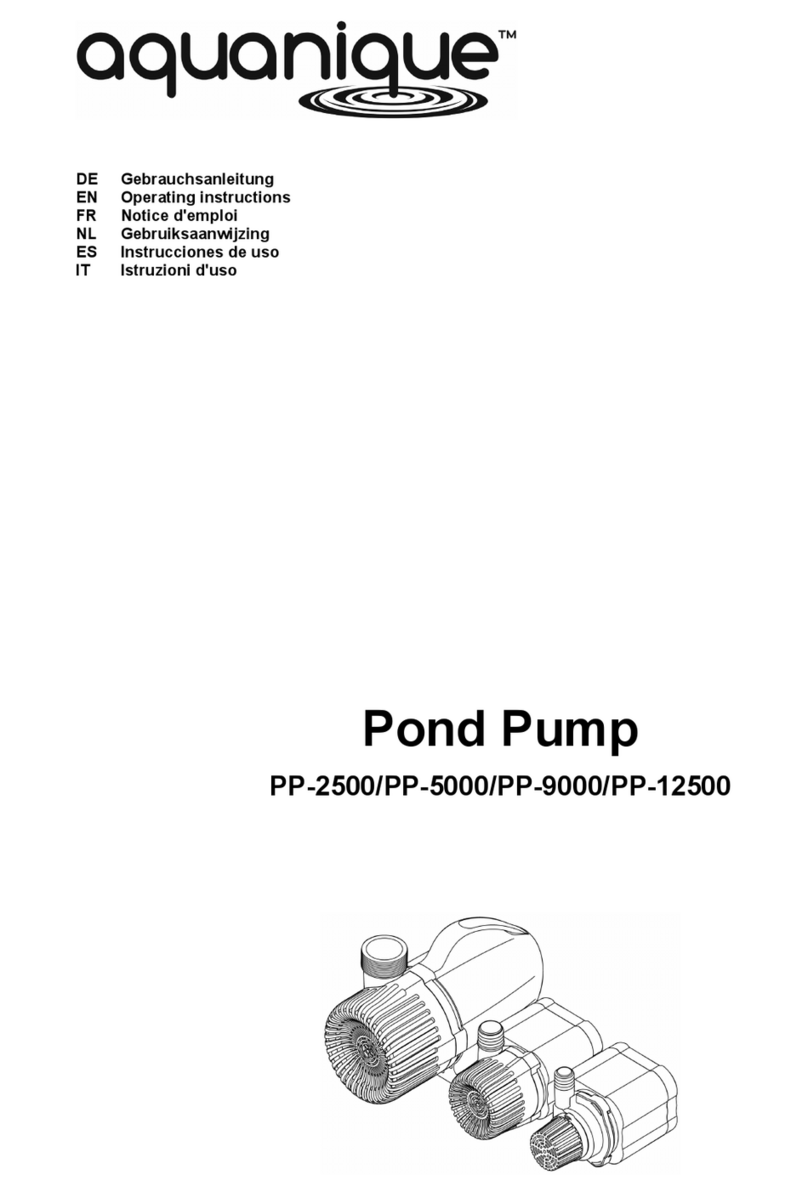 aquanique PP-2500 operating instructions