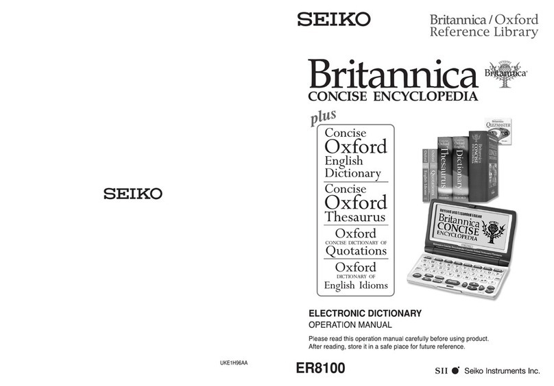 Seiko ER8100 Operation manual