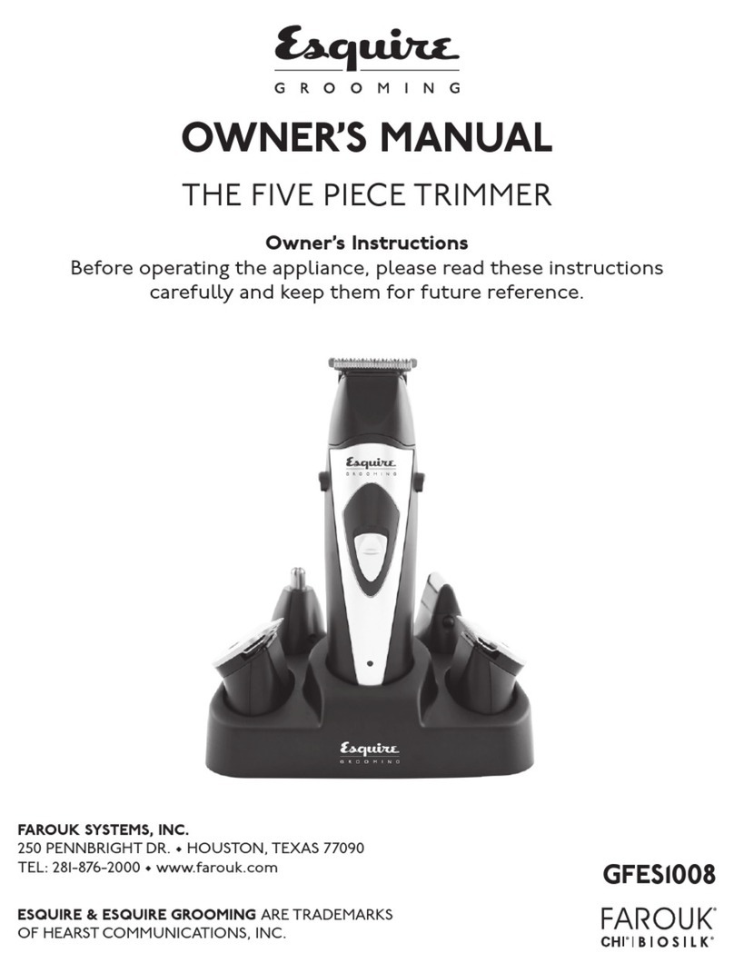 Farouk ESQUIRE GROOMING GFES1008 owner's manual