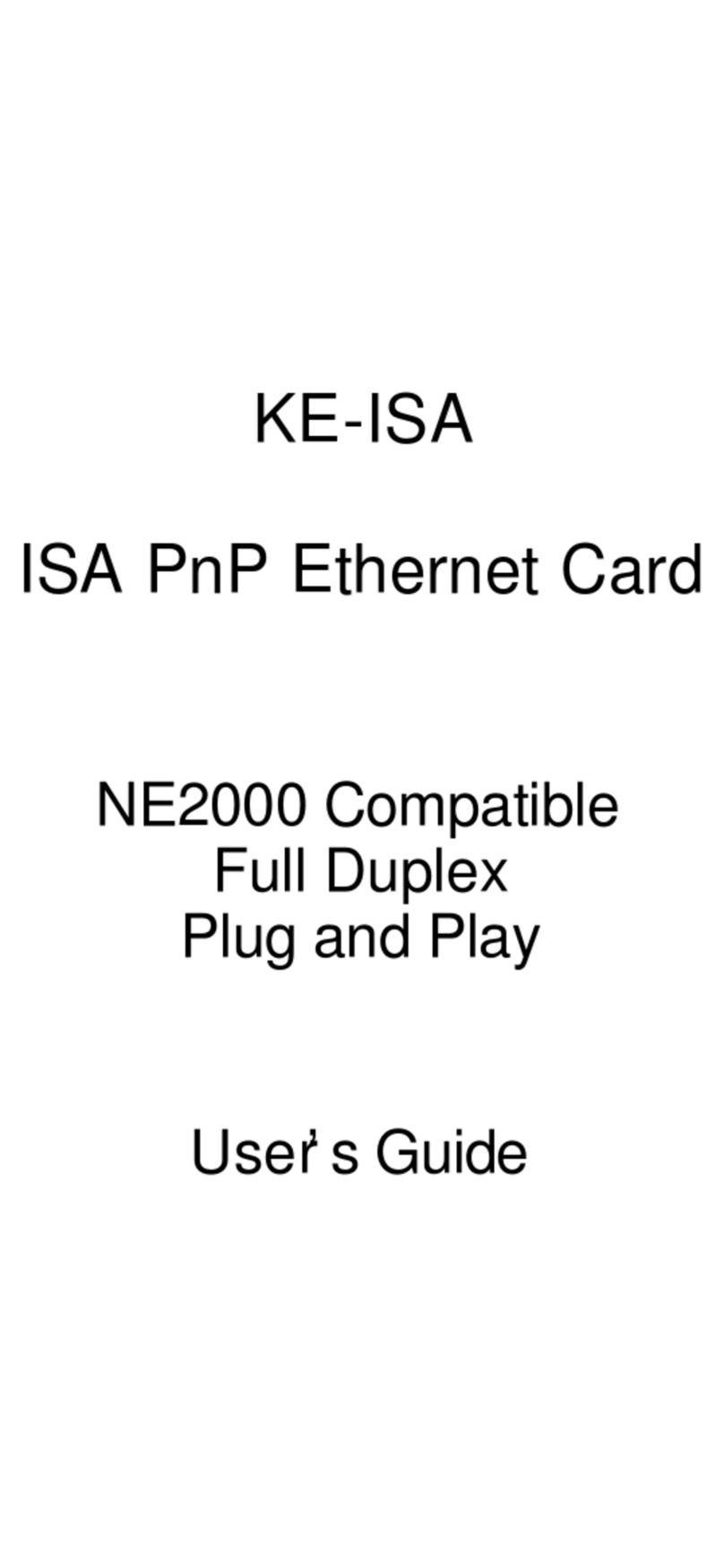 KTI KE-ISA user guide