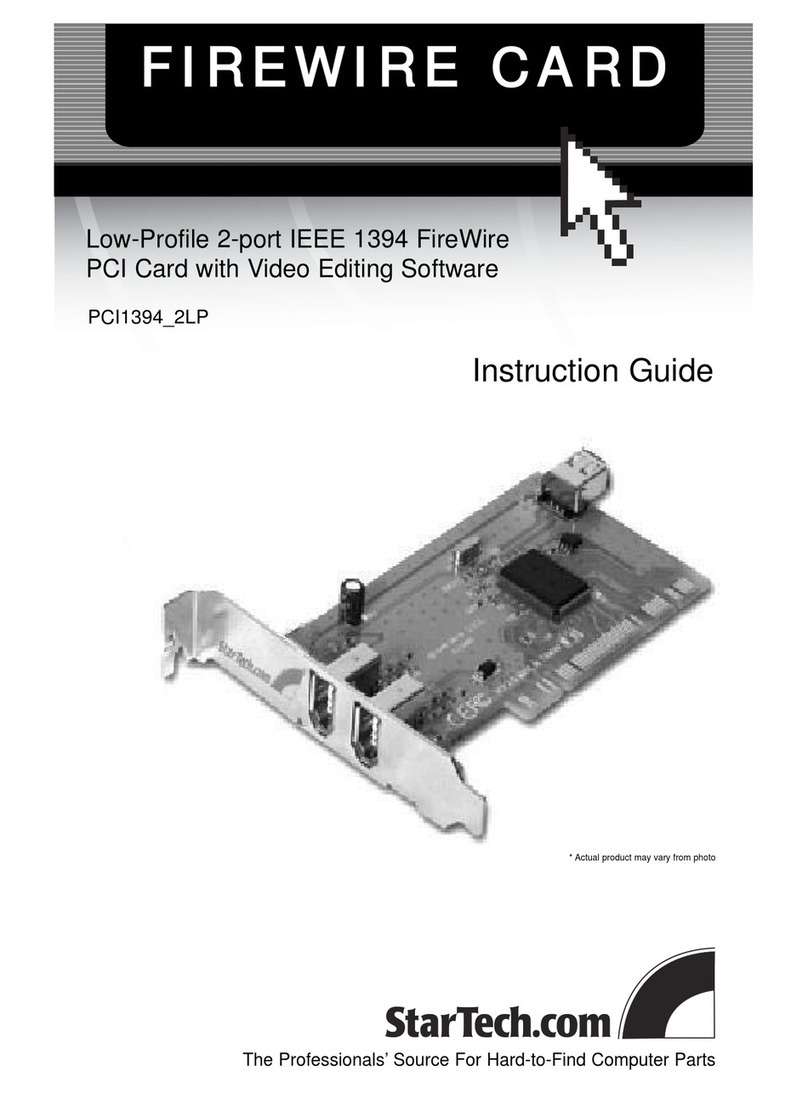 StarTech.com PCI1394 2LP Manual