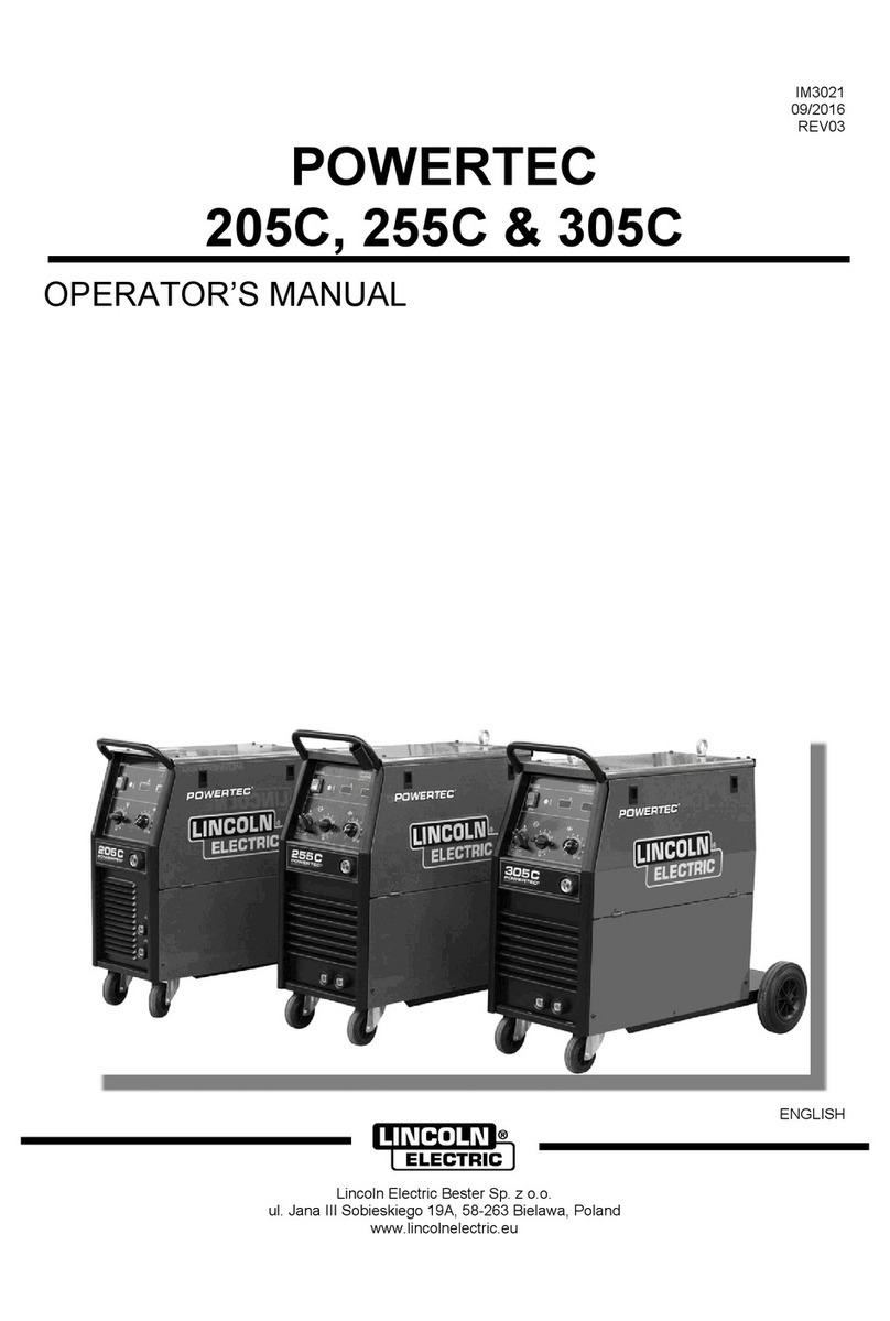 Lincoln Electric POWERTEC 205C Series Operator's manual Lincoln Electric POWERTEC 205C Series Operator's manual