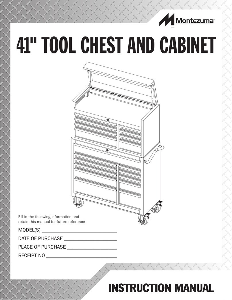 Montezuma 41" TOOL CHEST AND CABINET instruction manual