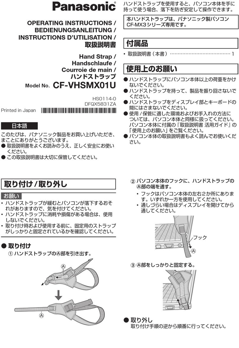 Panasonic CF-VHSMX01U operating instructions