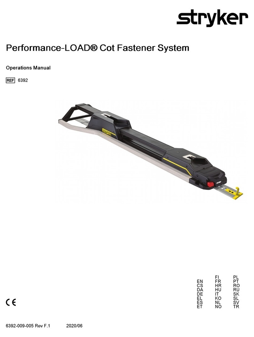 Stryker Performance-LOAD Cot Fastener System User manual Stryker Performance-LOAD Cot Fastener System User manual