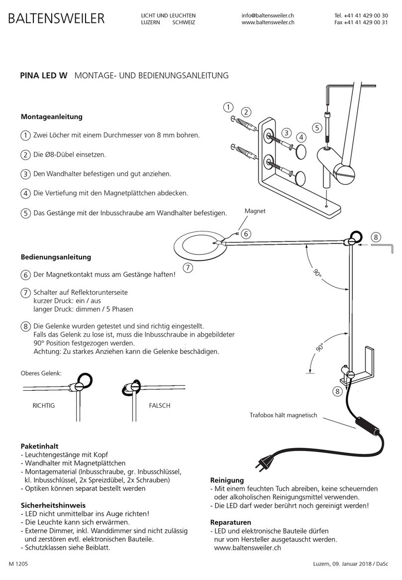 BALTENSWEILER PINA LED W Assembly and operating instructions