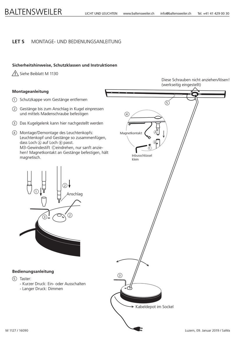 BALTENSWEILER LET S Assembly and operating instructions BALTENSWEILER LET S Assembly and operating instructions