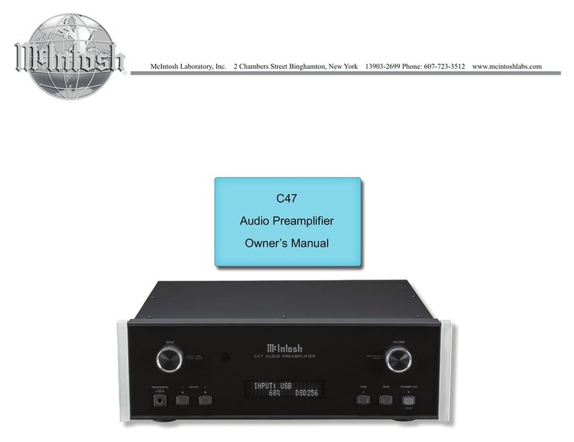 McIntosh C47 User manual