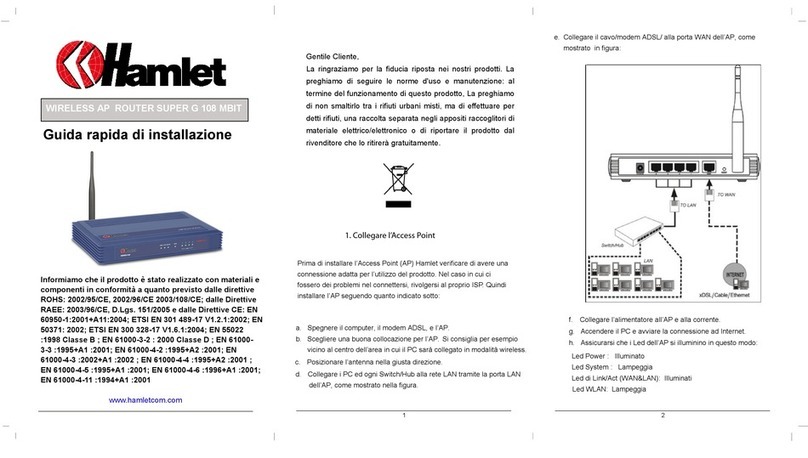 Hamlet HNWS108 User manual Hamlet HNWS108 User manual