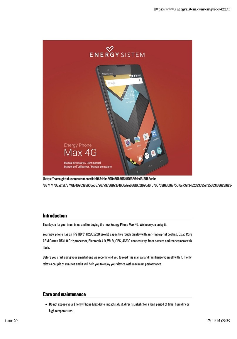 ENERGY SISTEM Energy Phone Max 4G User manual ENERGY SISTEM Energy Phone Max 4G User manual