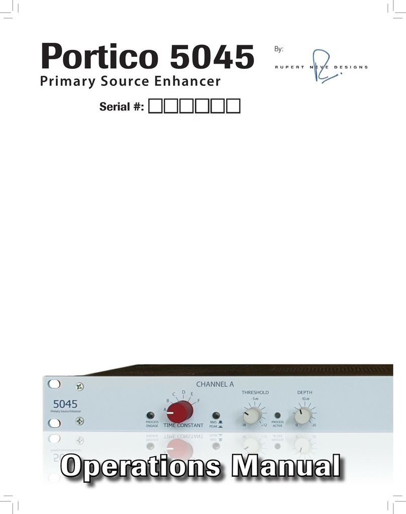 Rupert Neve Designs Portico 5045 Operation manual