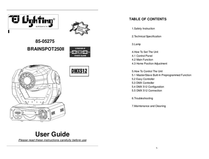 TEi Lighting BRAINSPOT250II user guide