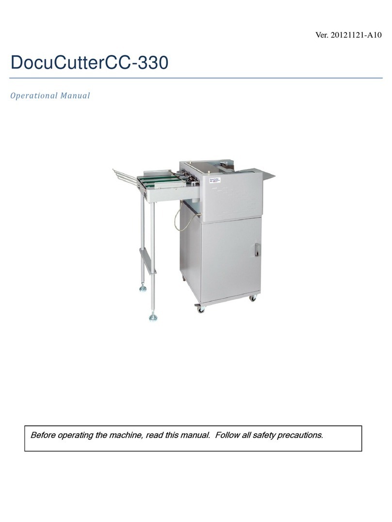 Duplo DocuCutter CC-330 Operational manual
