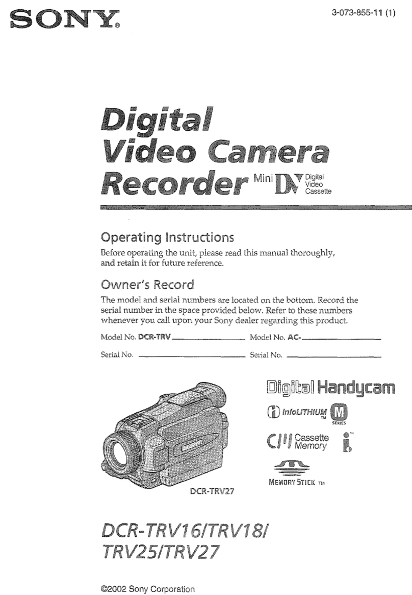 Sony DCR-TRV16, DCR-TRV18, DCR-TRV25, DCR-TRV27 operating instructions