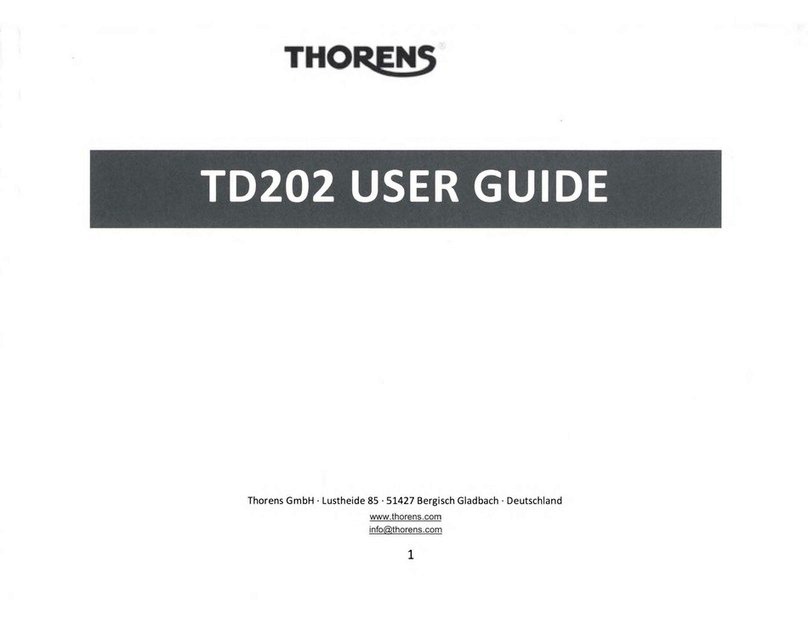 THORENS TD202 User manual