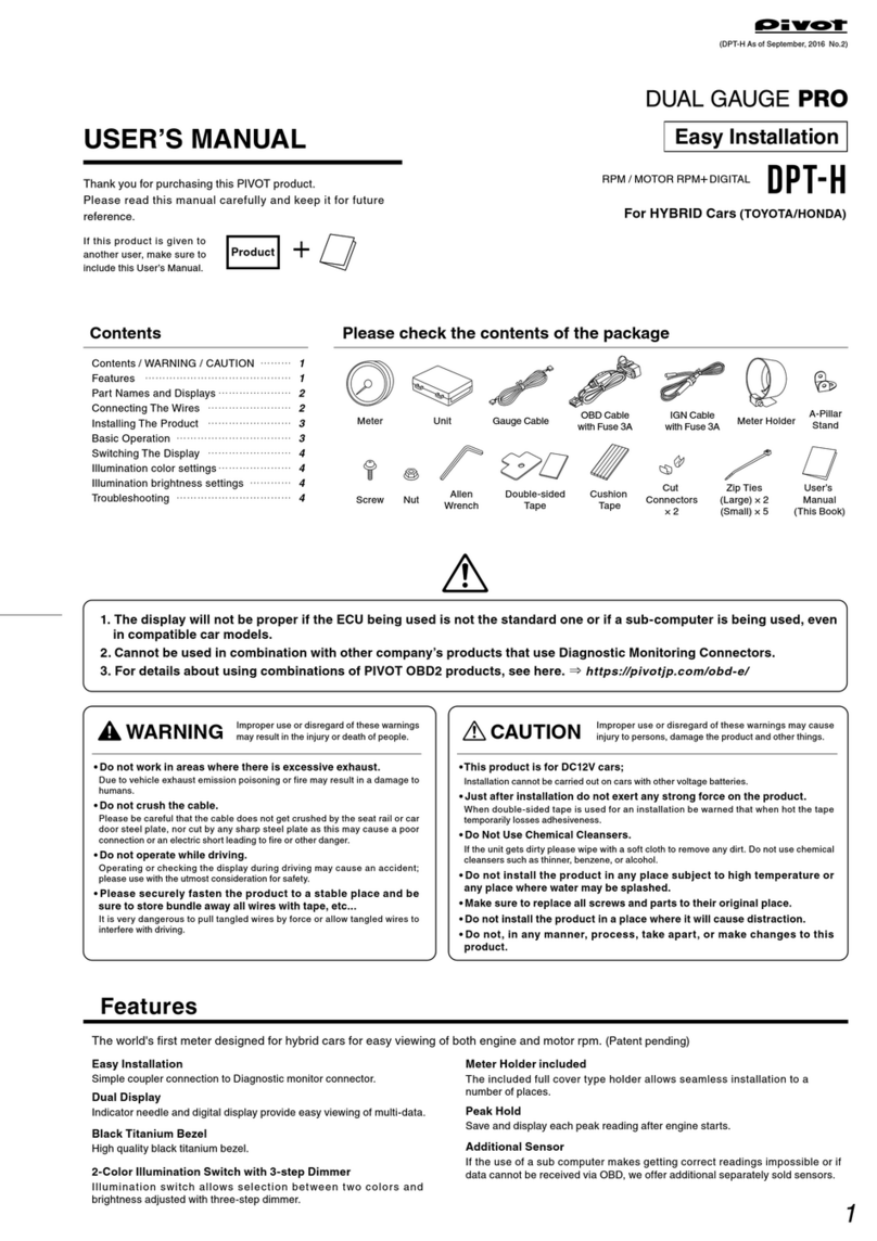 Pivot DUAL GAUGE PRO User manual