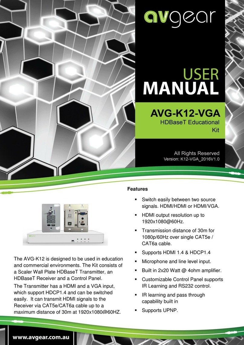 AVGear AVG-K12-VGA user manual AVGear AVG-K12-VGA user manual