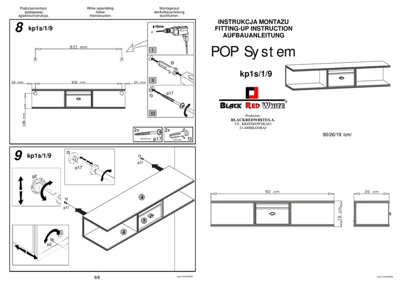 BLACK RED WHITE POP System kp1s/1/9 Fitting-Up Instruction