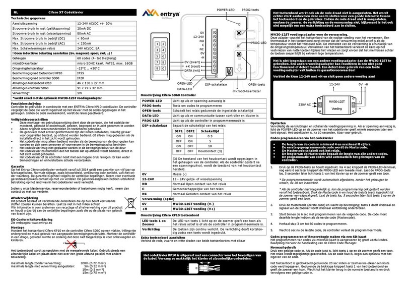 Entrya Cifero XT quick start guide