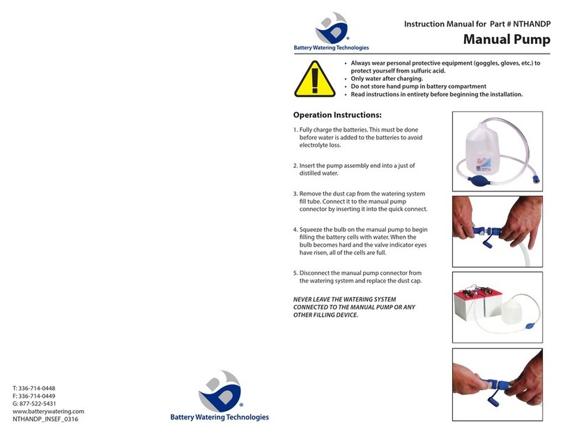 Battery Watering Technologies NTHANDP User manual