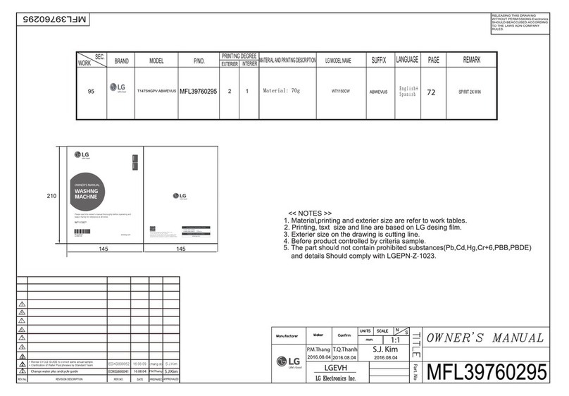 LG WT1150C Series User manual