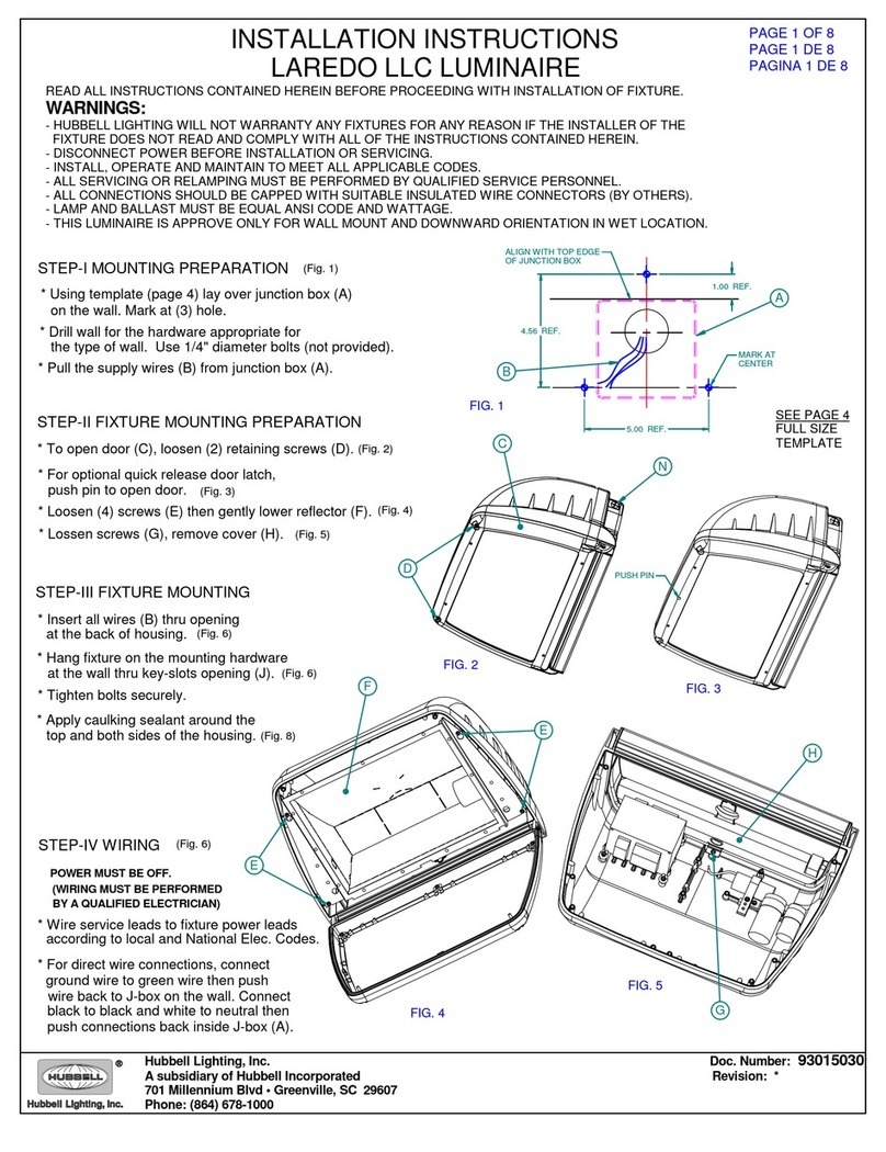 Hubbell LAREDO LLC installation instructions