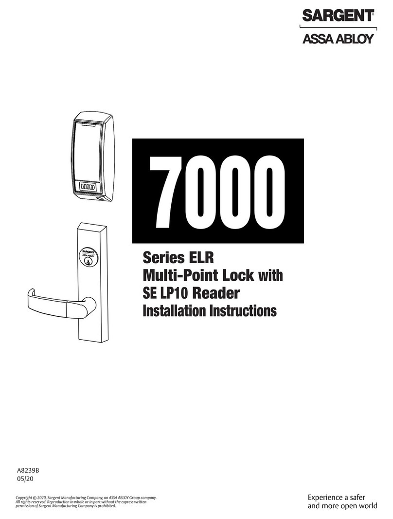 Assa Abloy Sargent ELR Series installation instructions